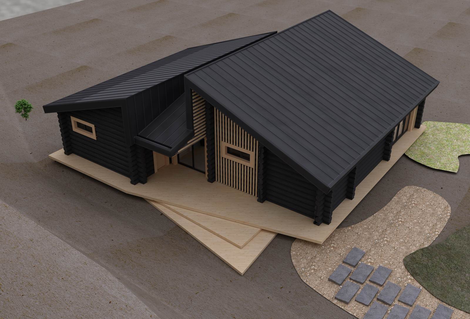 Банный комплекс на берегу залива