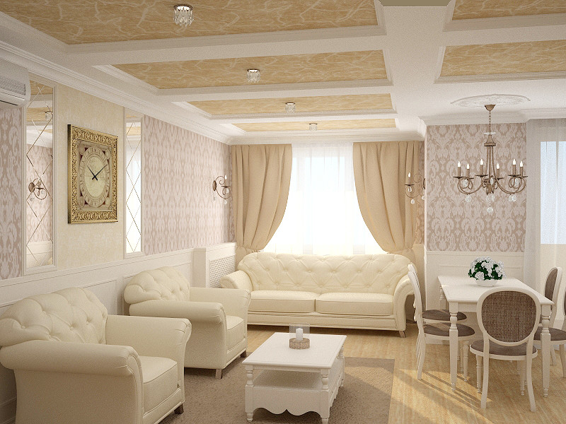 Квартира в современном классическом стиле.