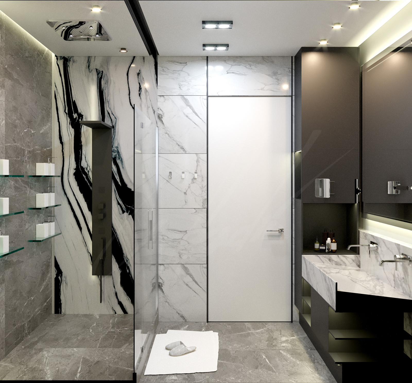 Apartment 373 (bath) interior design by Arkadii Olshevskyi
