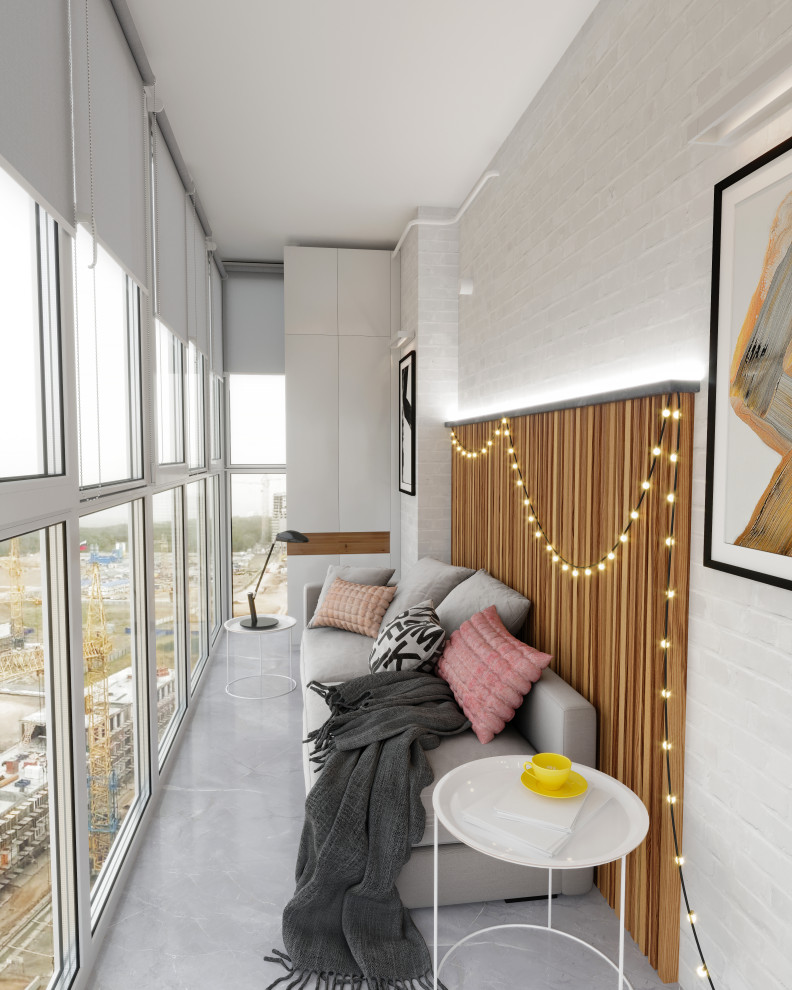 Современная квартира в ЖК Вересаево . Балкон