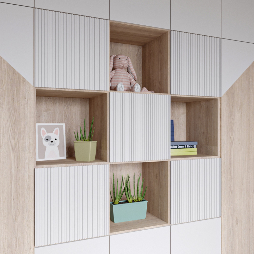 Современные оттенки серого и уютного дерева)