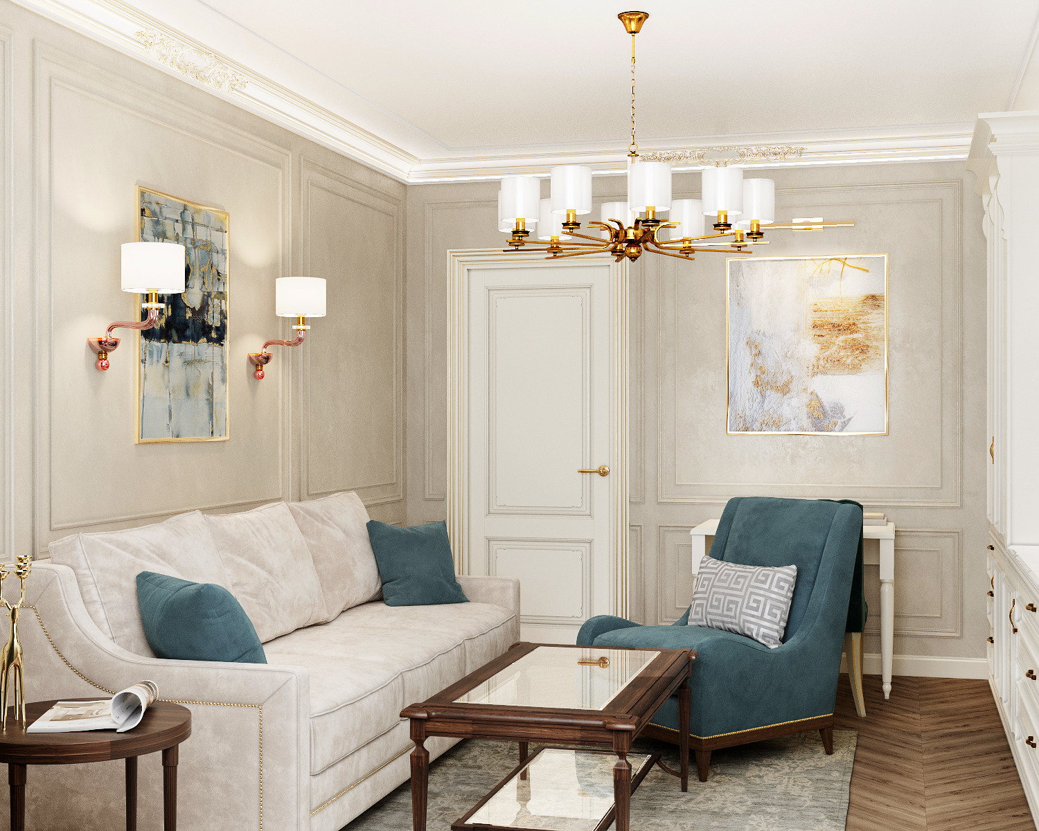 Дизайн квартиры в неоклассическом стиле