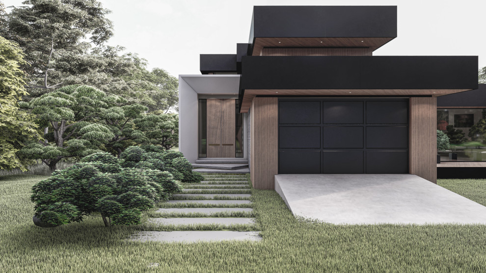 Архитектурный проект коттеджа со зданием SPA