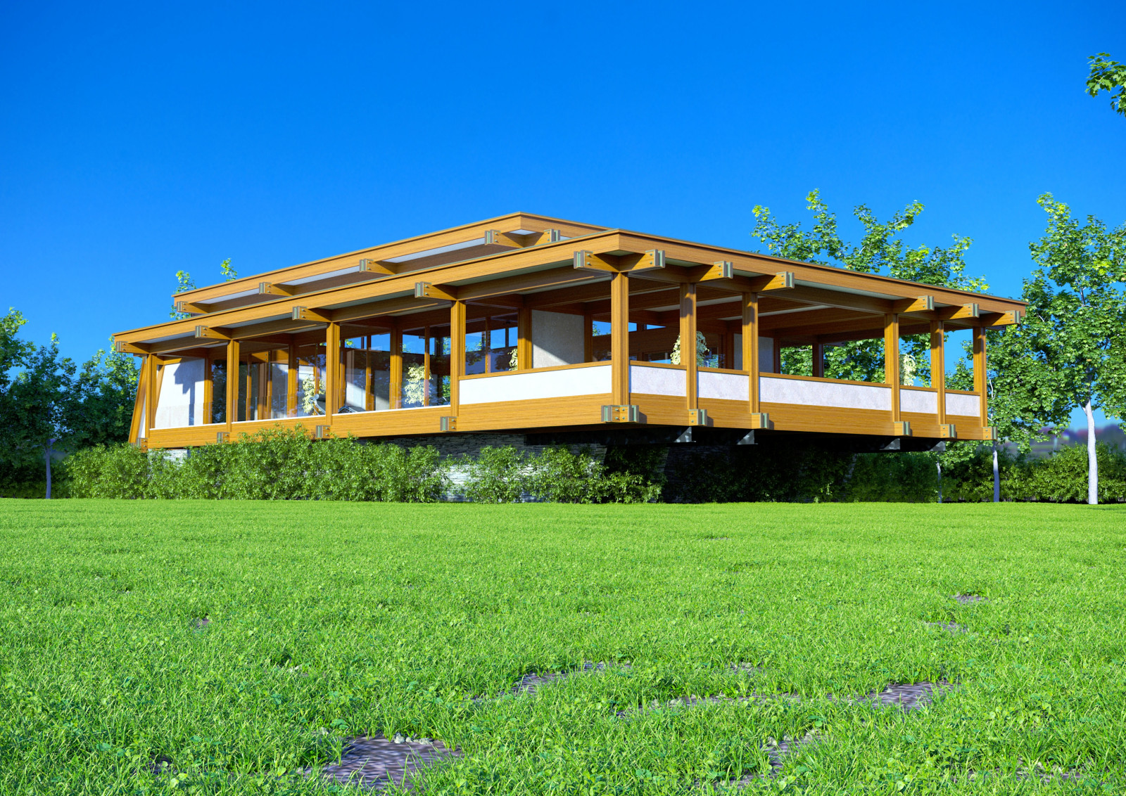 Обложка проекта: Здание бассейна, фахверковая технология