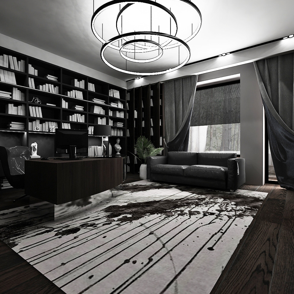 Мужской кабинет в большом загородном доме