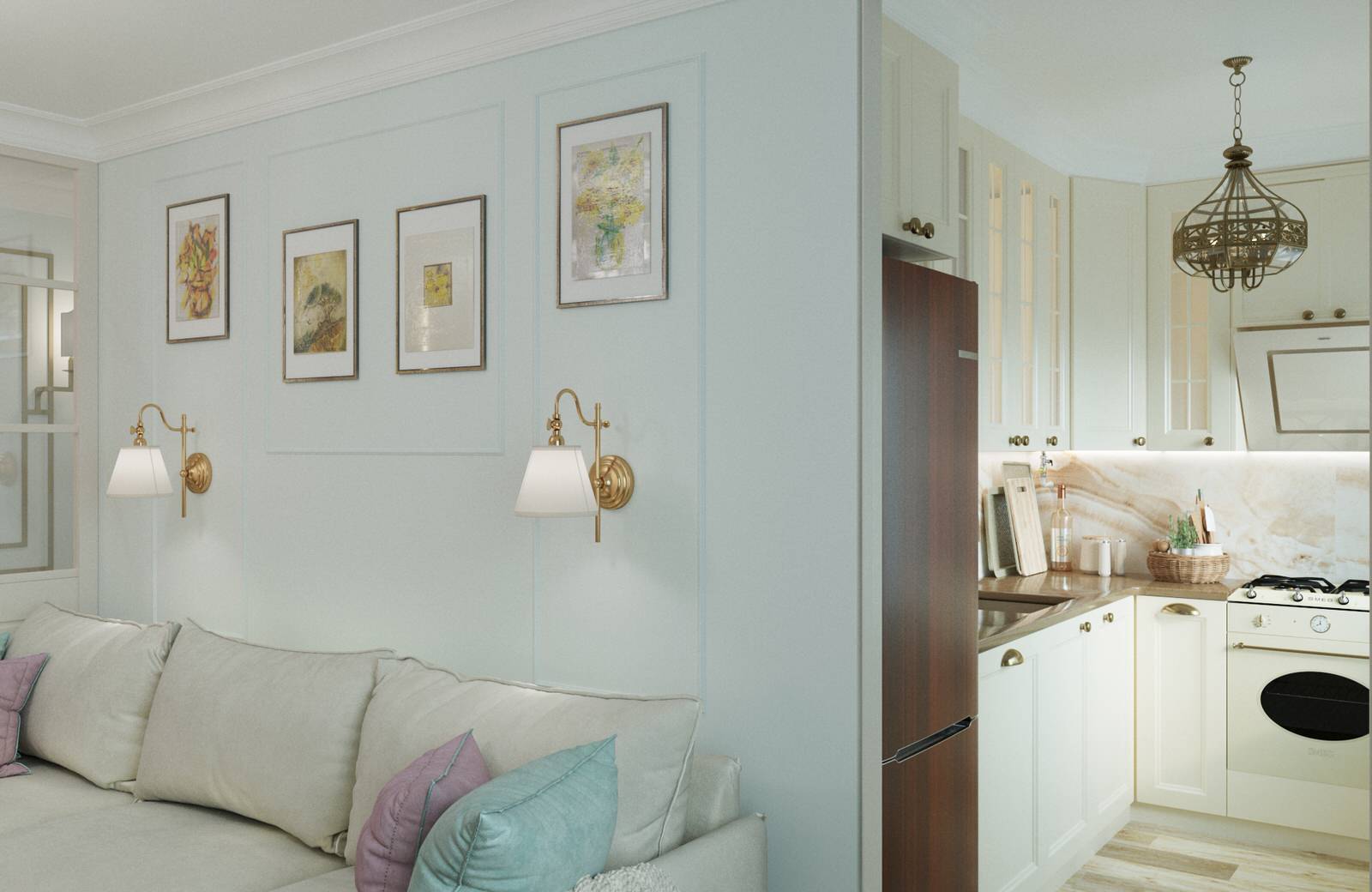 Милая двухкомнатная квартира в Питере