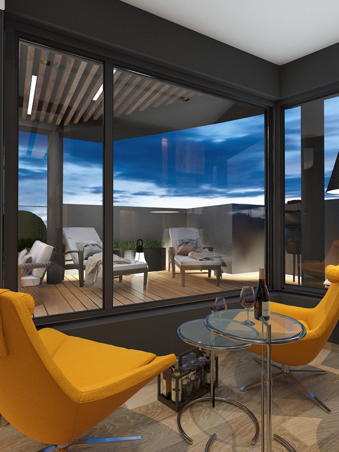 Дизайн интерьера пентхауса
