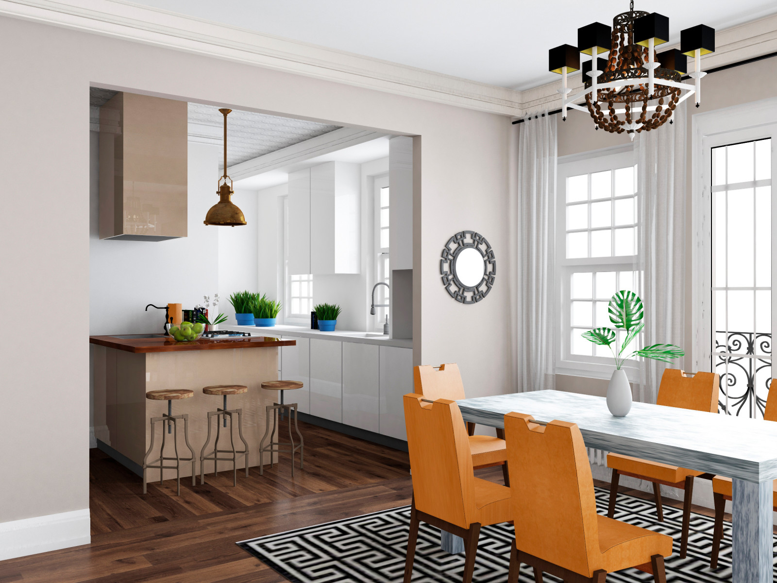 Обложка проекта: Кухня-столовая