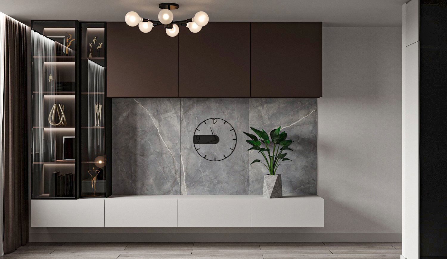 Минималистичная квартира с перетекающими гармоничными пространствами.