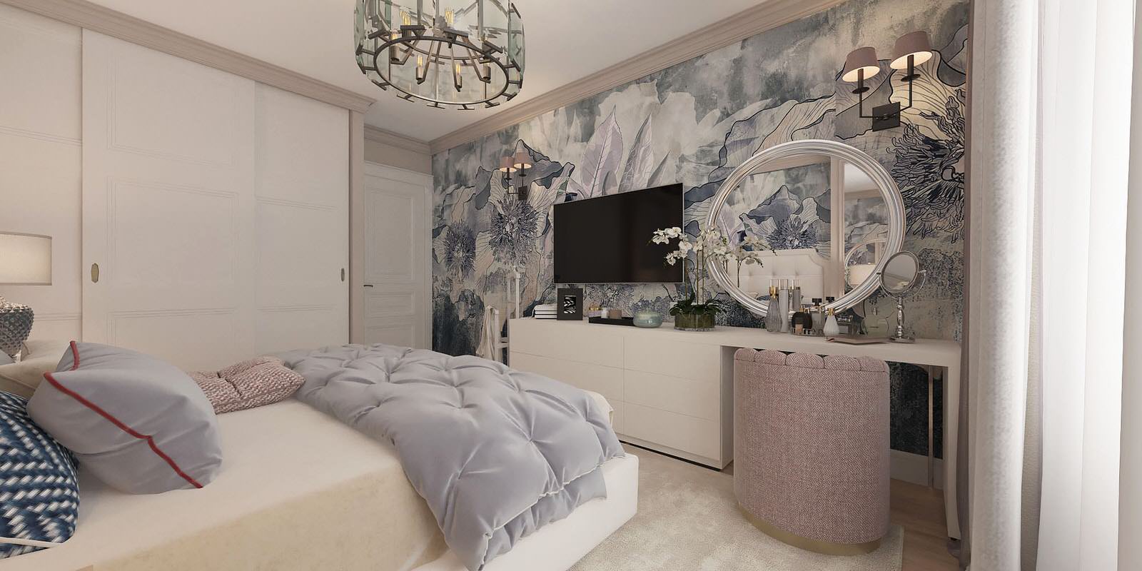 Спальня в светлых тонах с коллекцией Astral