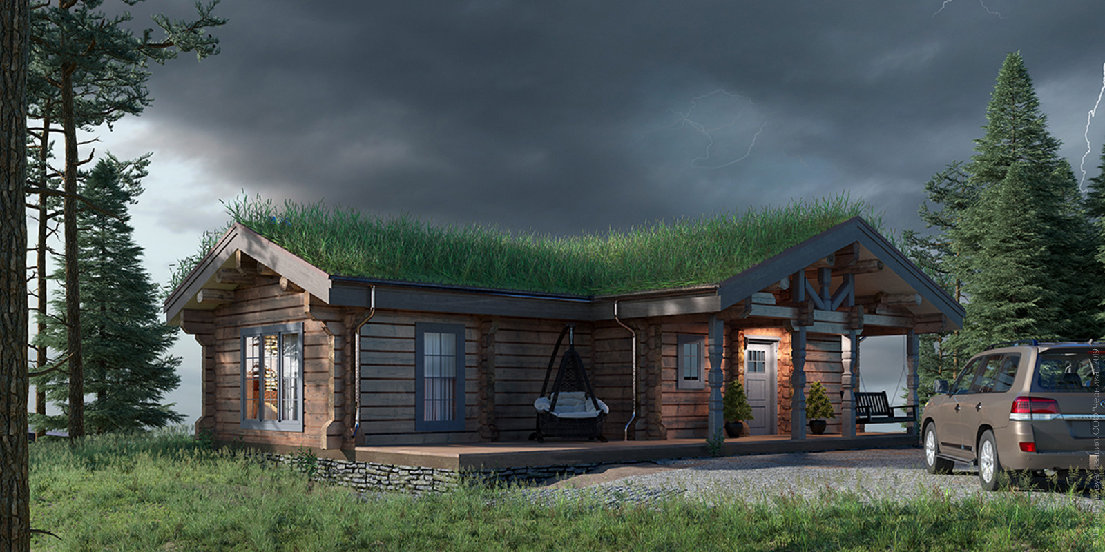 Рубленные деревянные дома (норвежский лафет)