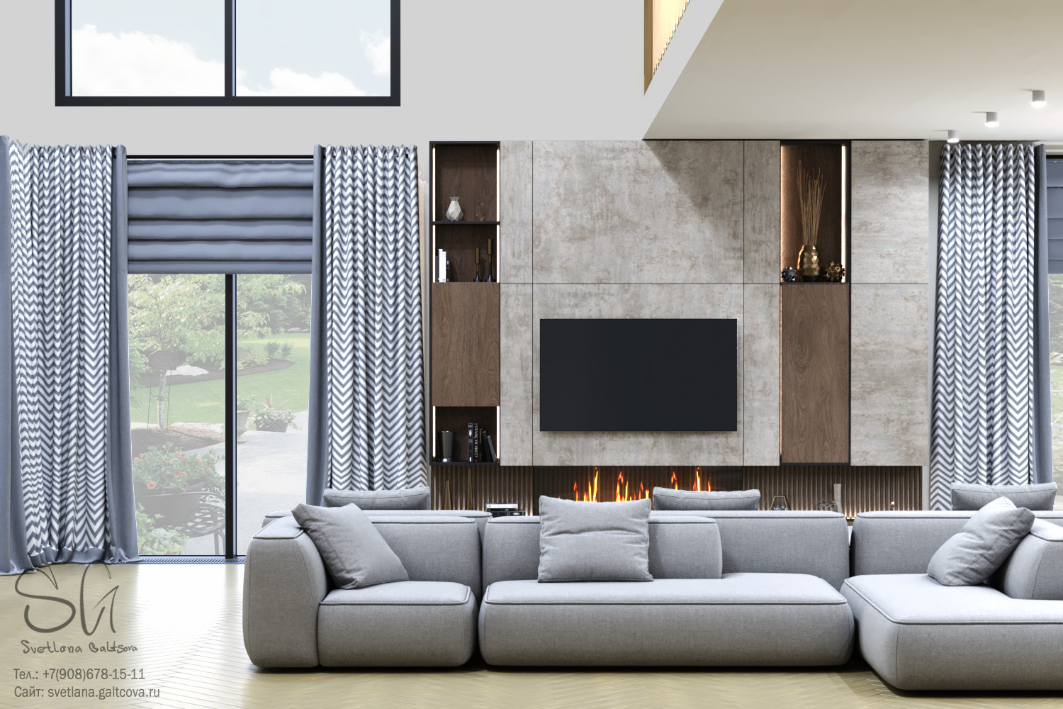 Визуализация двухэтажного дома