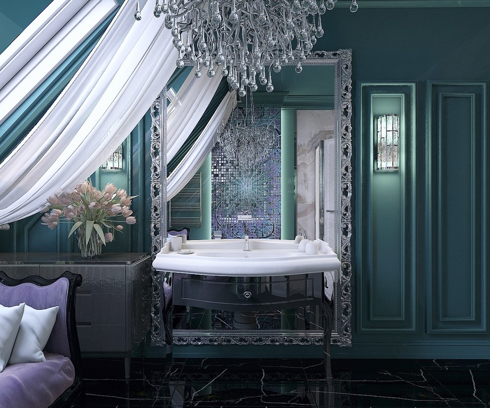 Ванная комната 2 этаж в частном домовладении в стиле арт-деко (г.Пятигорск)