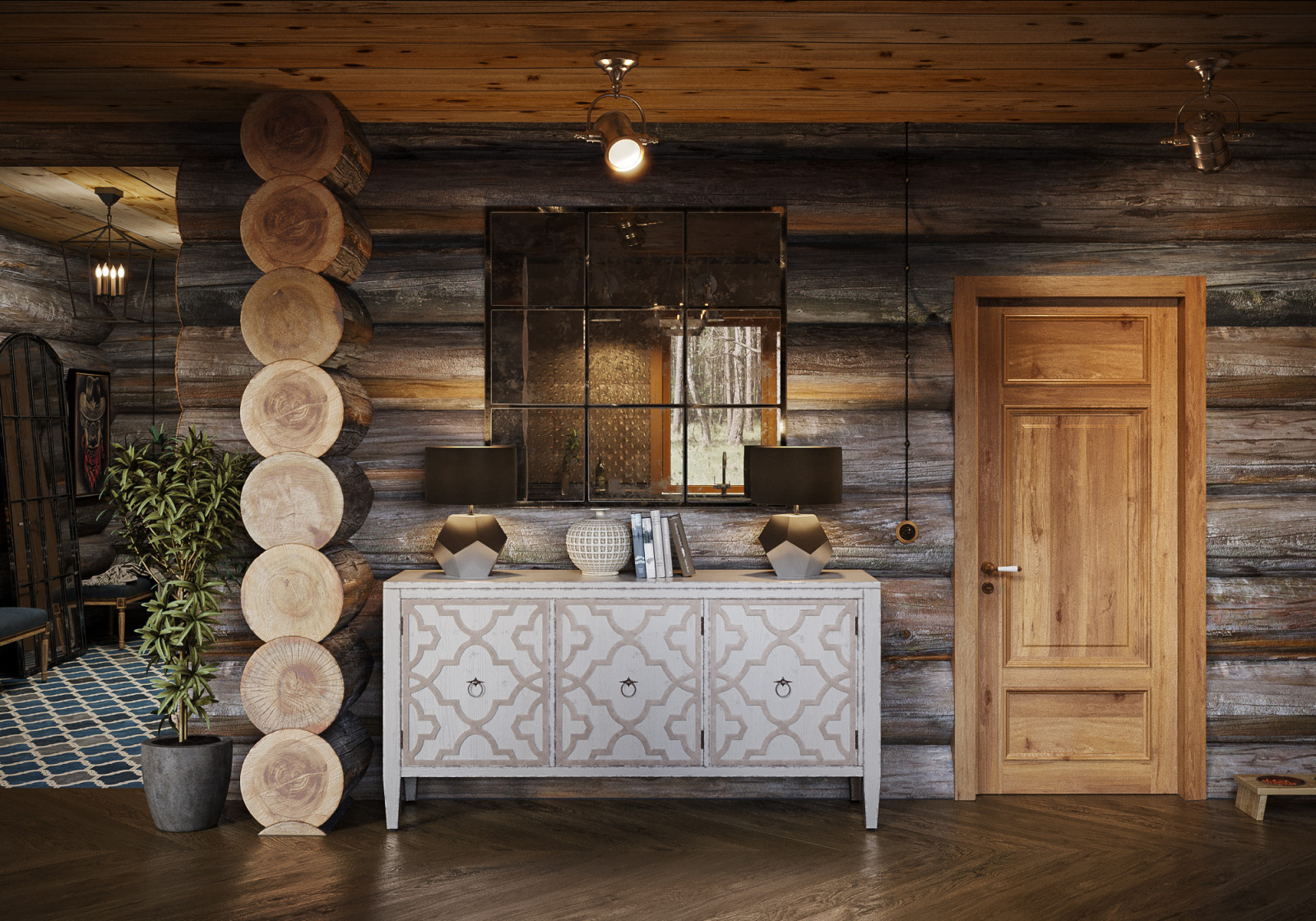 Дом из кело. Кухня и гостиная, второй свет