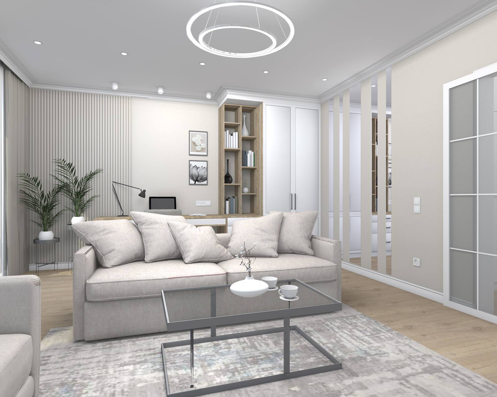 Дизайн-проект двухкомнатной квартиры в г. Калининграде для семейной пары