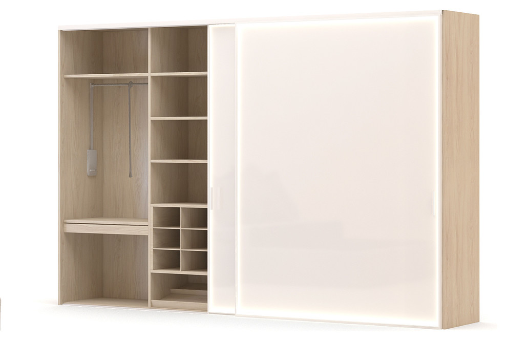 3D Модель шкафа купе raumplus с led подсветкой