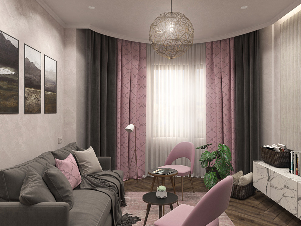 Прихожая с гостиной в однокомнатной квартире