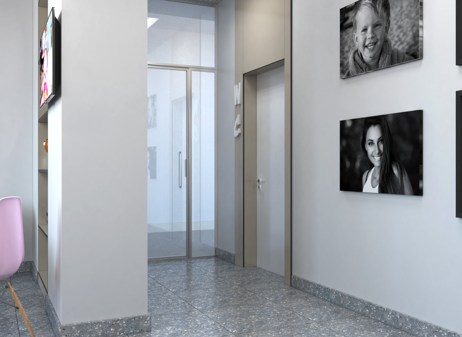 Визуализация холла медицинского центра