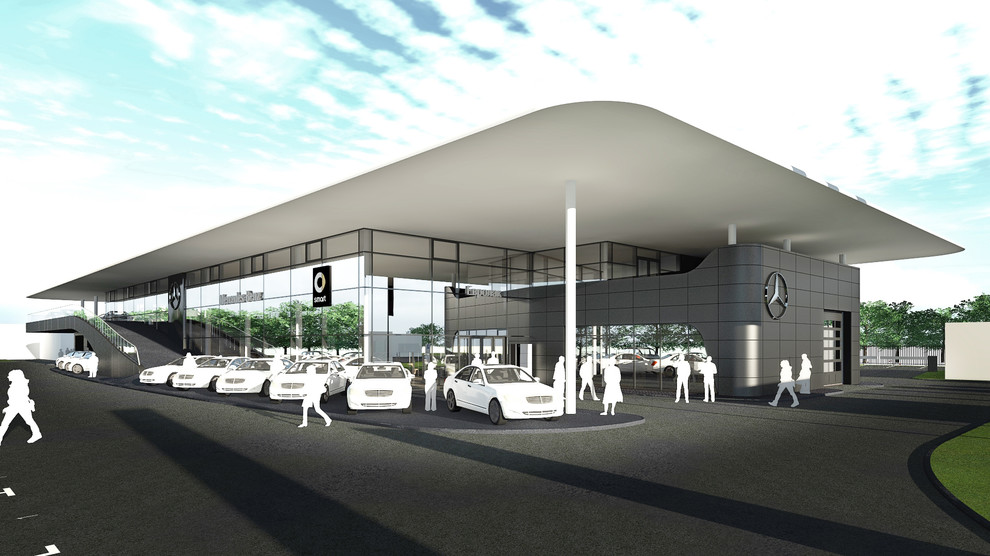 Эскизный проект дилерского салона Mercedes-Benz