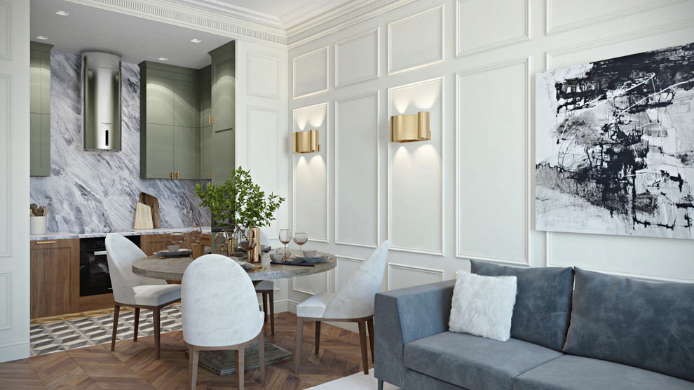 Современная классика в небольшой комнате