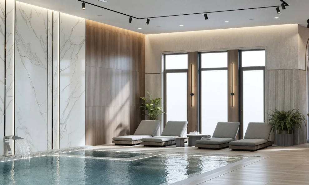 Бассейн в частном доме. Истринский район.