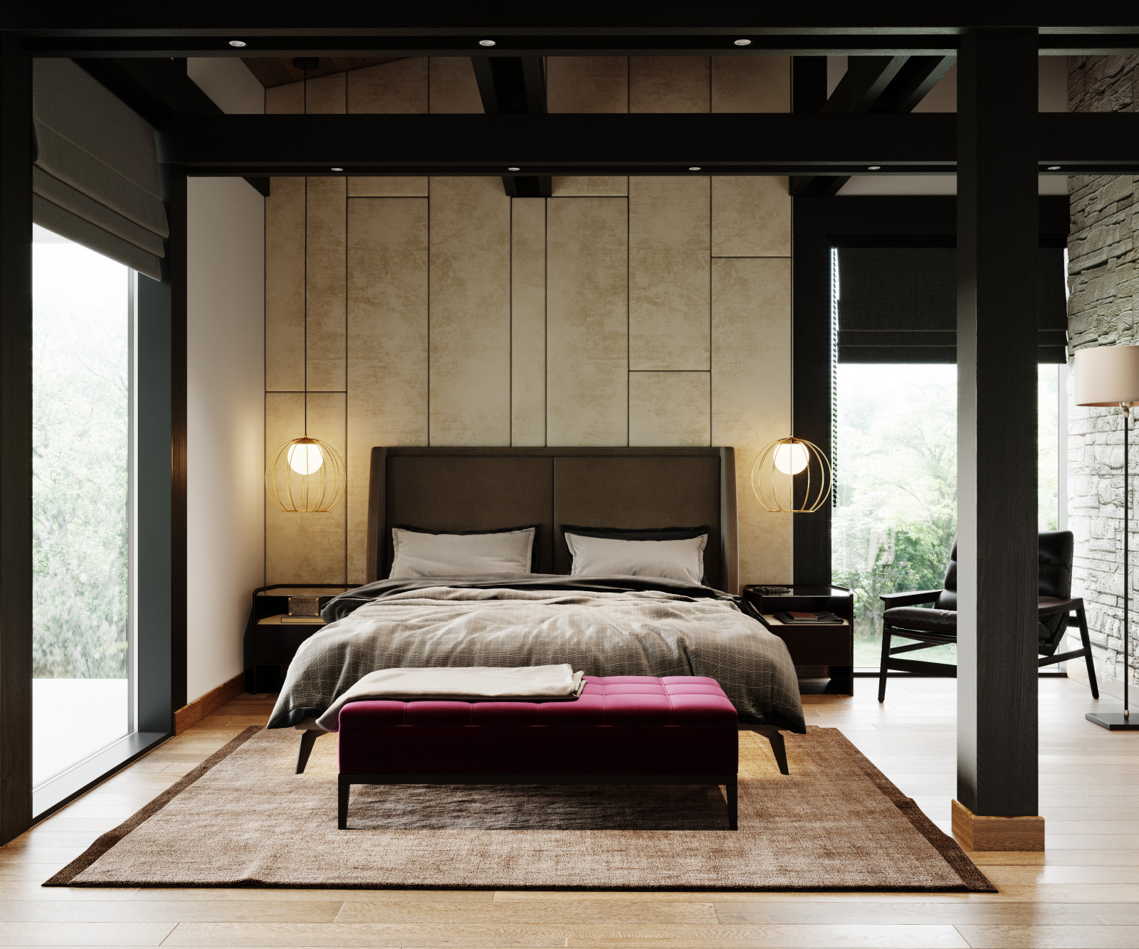 Hunter house | 88 кв. м | Проект загородного дома в современном стиле