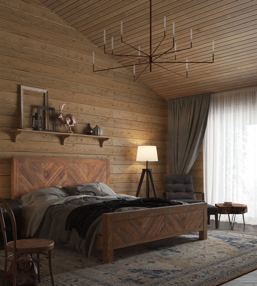 дизайн-проект интерьера деревянного загородного дома