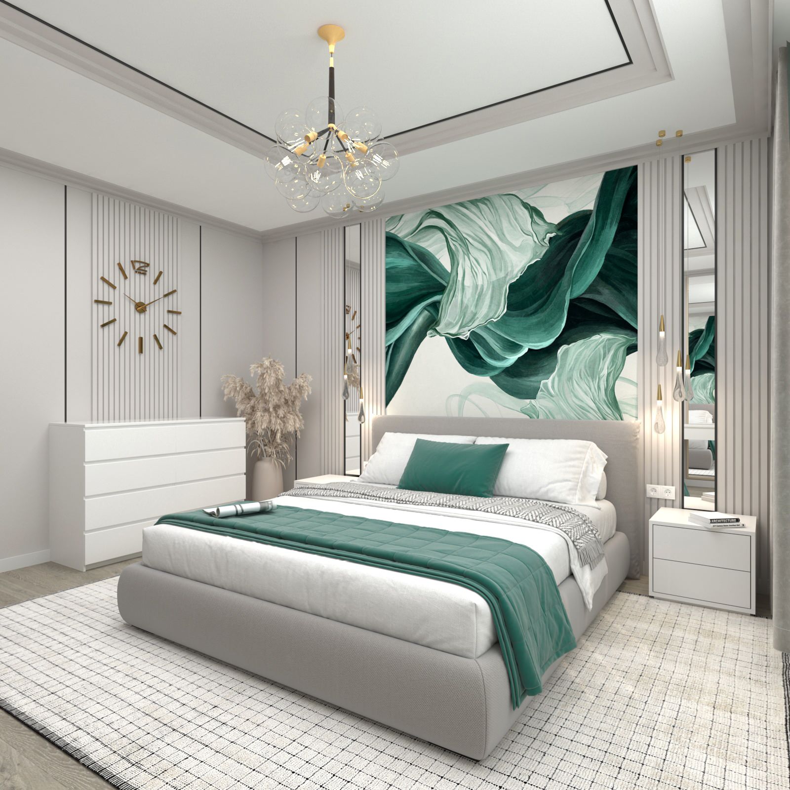 Спальня с ярким акцентом