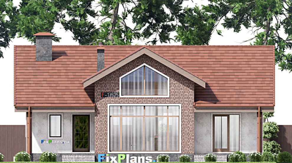 Проект одноэтажного дома 13х13м S113м2 F-13535