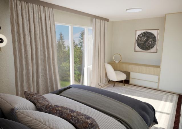 Обложка проекта: Проект спальни 15 м2