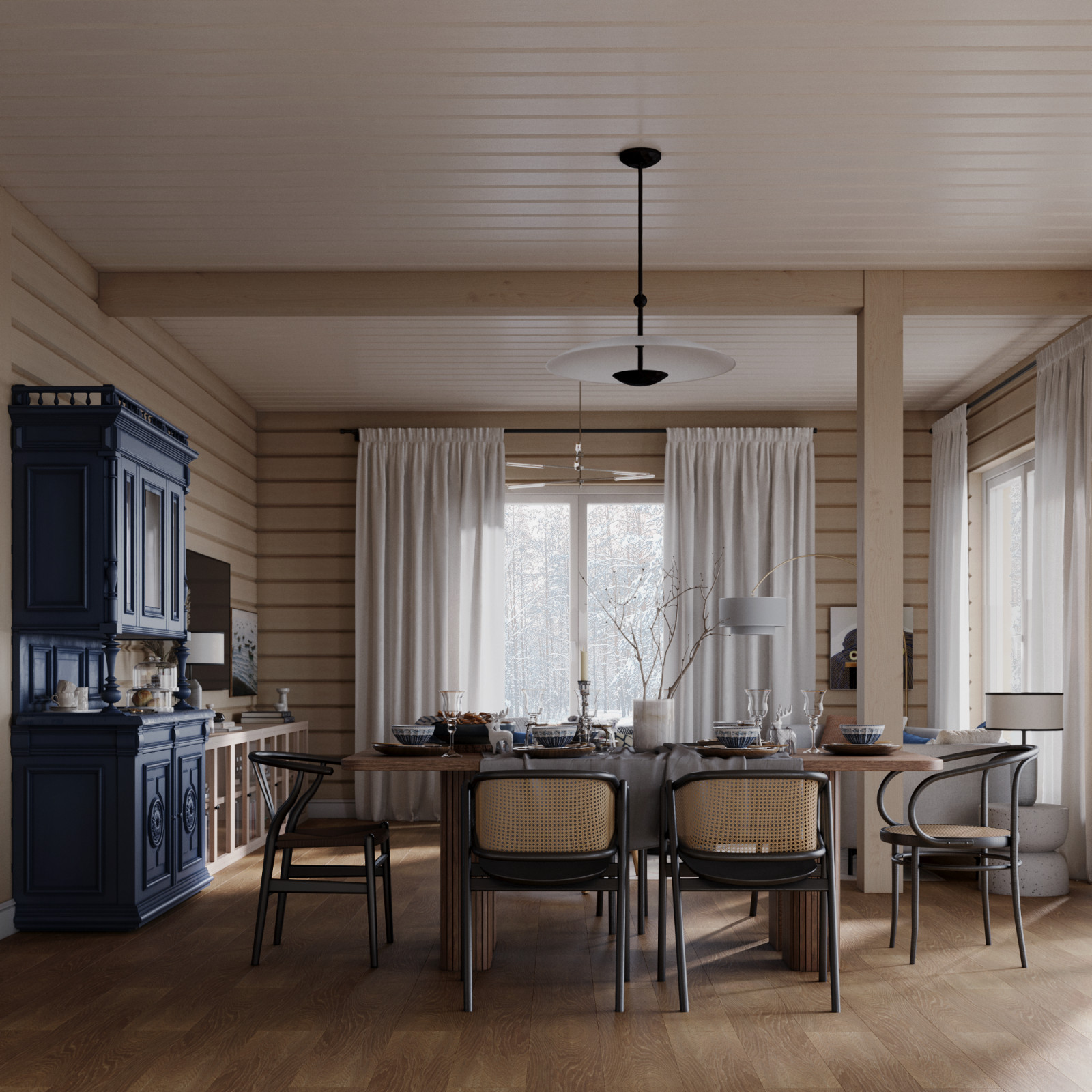 Дизайн частного дома в поселке Жодочи