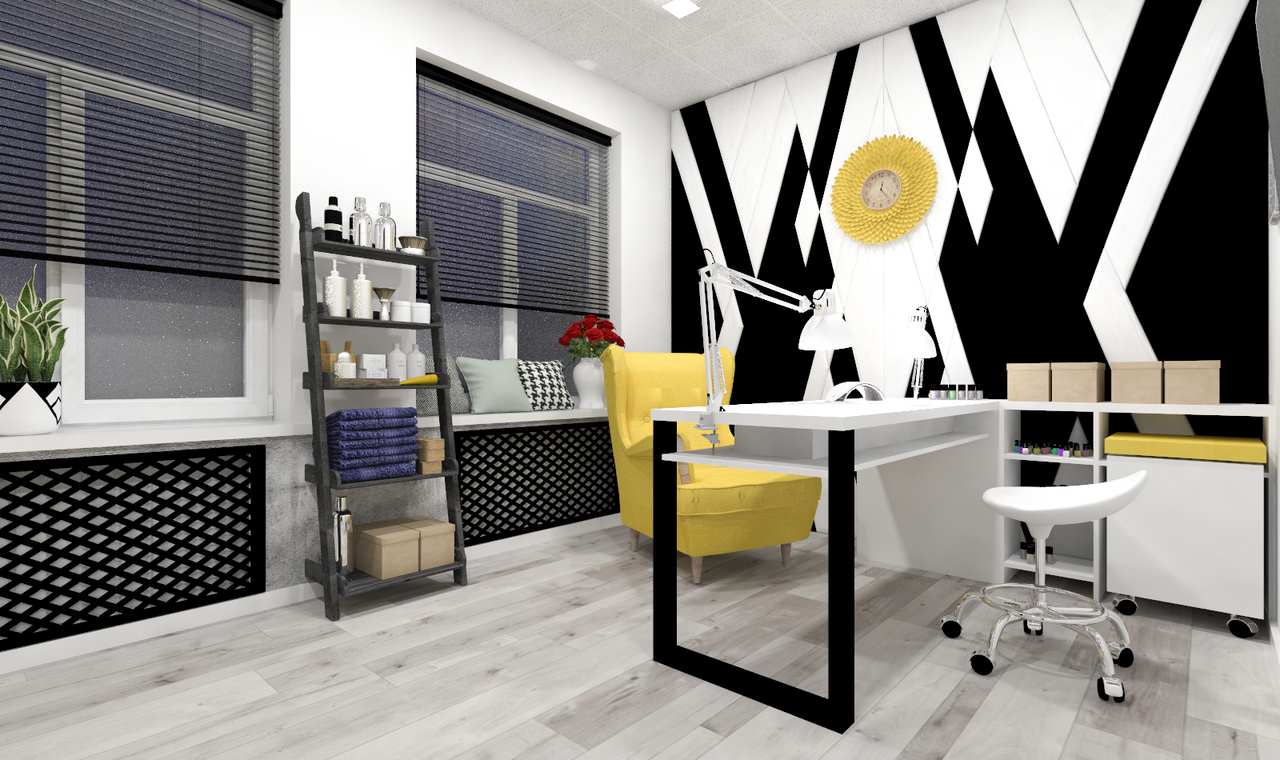 Визуализация маникюрного кабинета, для солнечной девушки