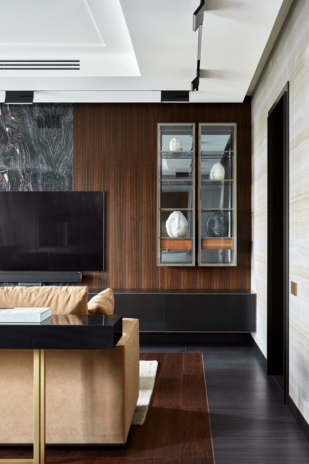 Люкс интерьер гостиной в Квартире 120 кв. м. в Современном стиле