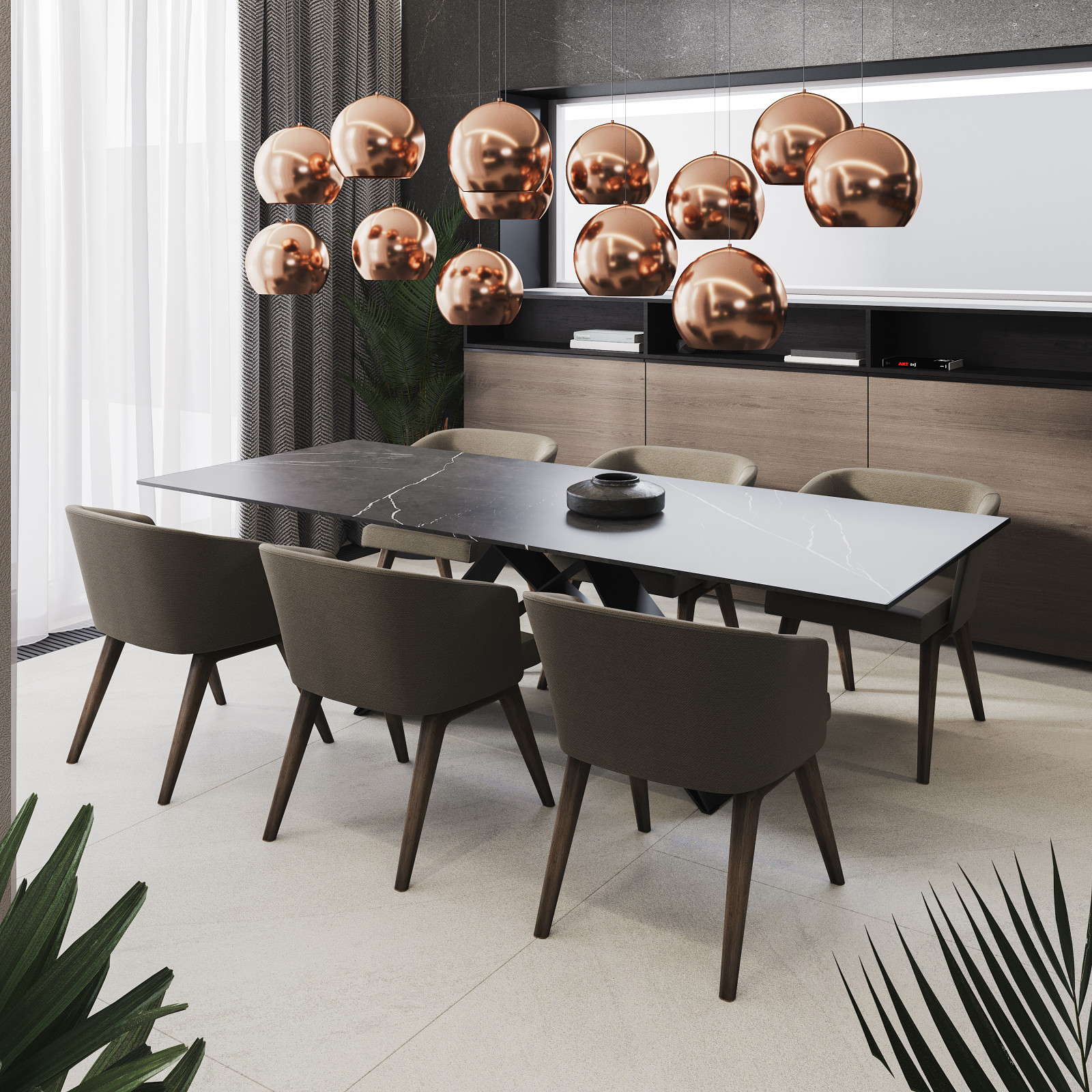 Кухня и гостиная в частном доме в ГМР г. Краснодар