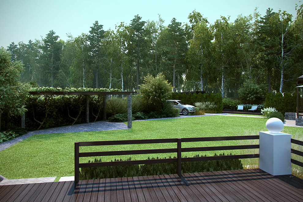 Дизайн частного сада 18 соток