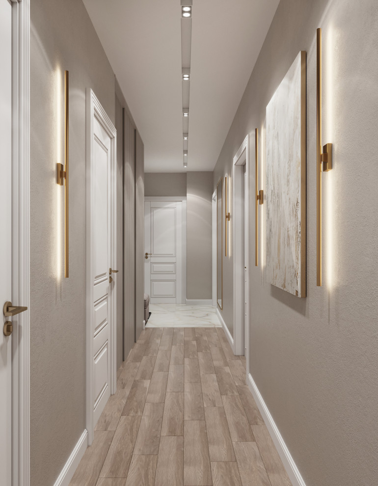 "Пудровые оттенки". Квартира 97 кв.м, ЖК "Левобережный"