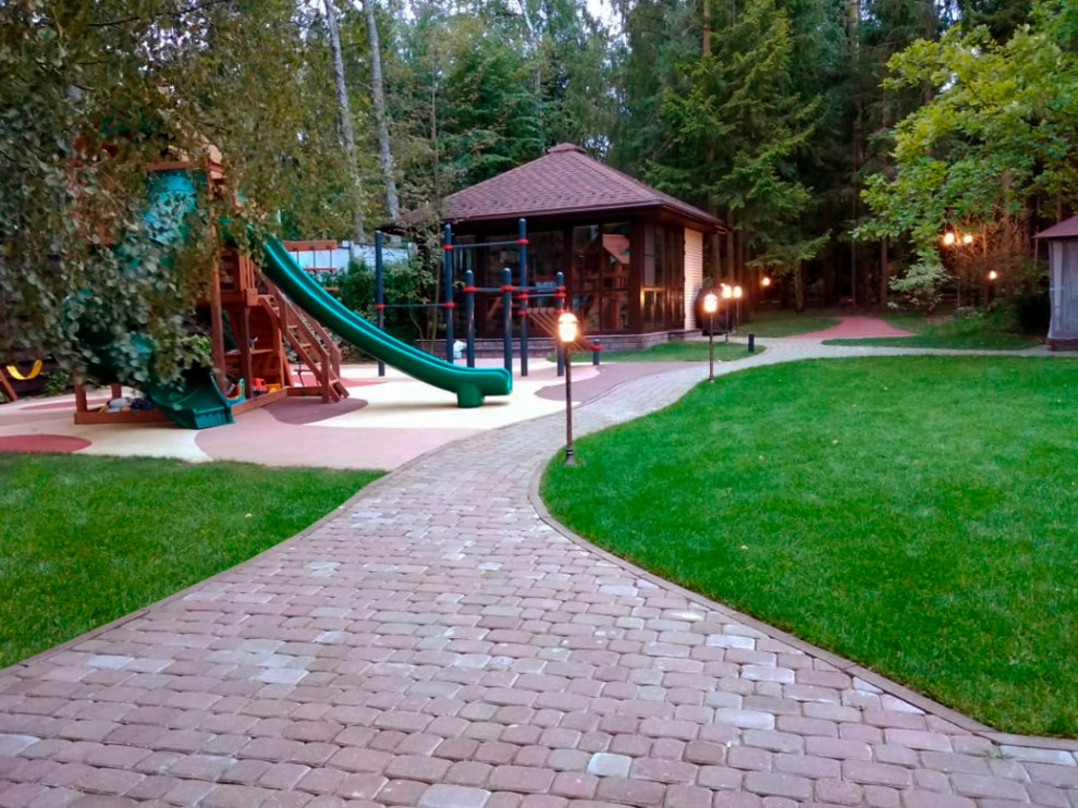 Ландшафтный дизайн участка 30 соток с лесной зоной