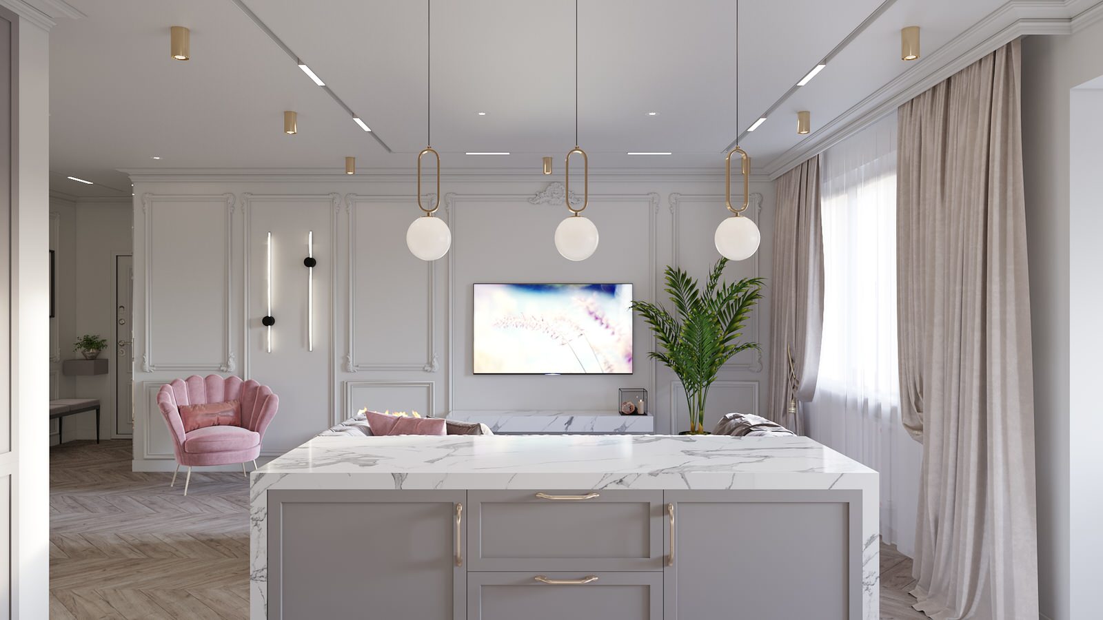 Обложка проекта: Interior design of a 3-room apartment Zaporozhye