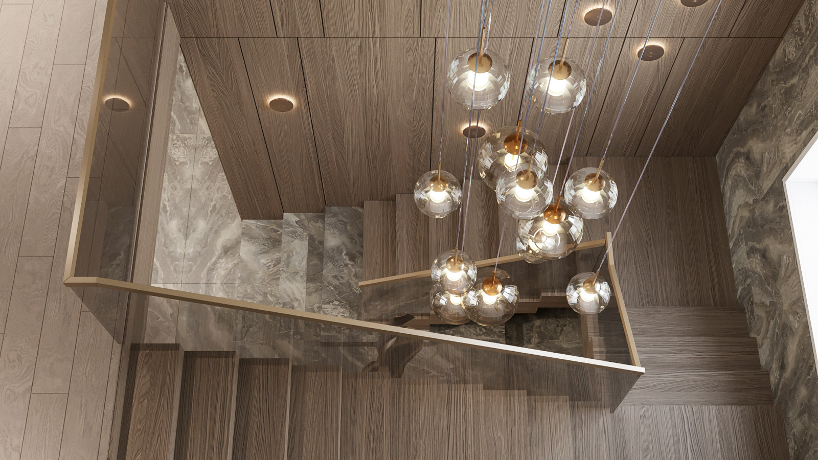 Современный роскошный интерьер загородного дома