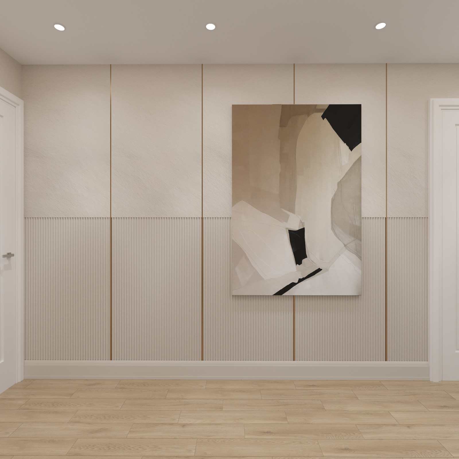 Современный таунхаус в теплой бежевой гамме