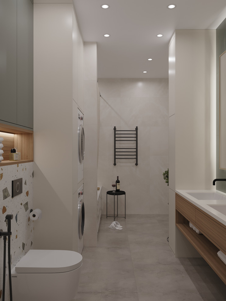 Ванная комната  с двойной раковиной