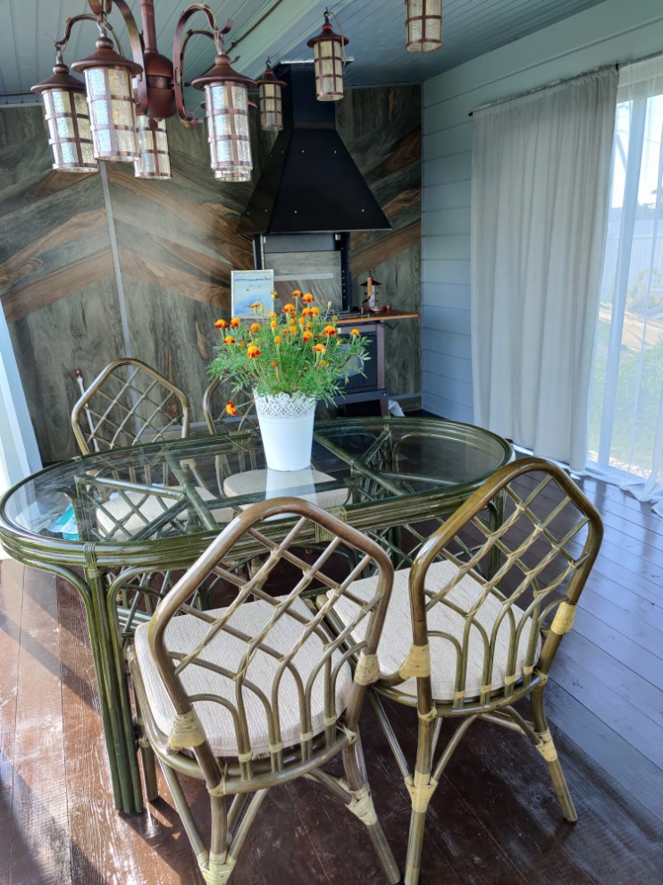 Обложка проекта: Летняя кухня | Отделка стен панелями Граффито