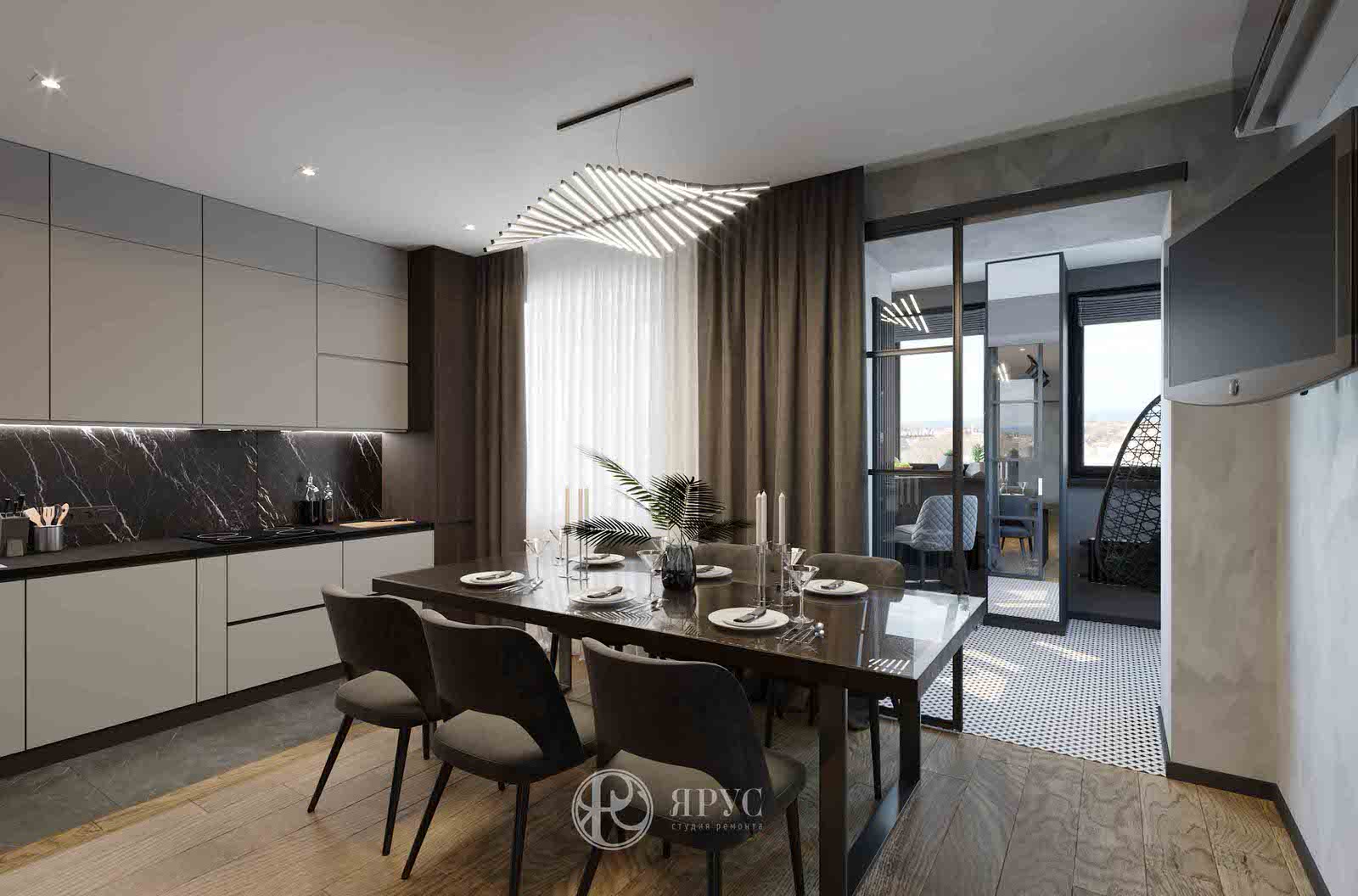 Дизайн-проект четырёхкомнатной квартиры