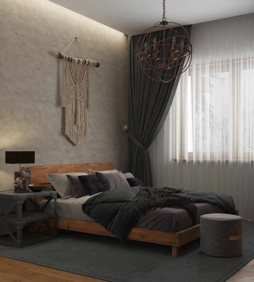 дизайн-проект интерьера деревянного загородного дома