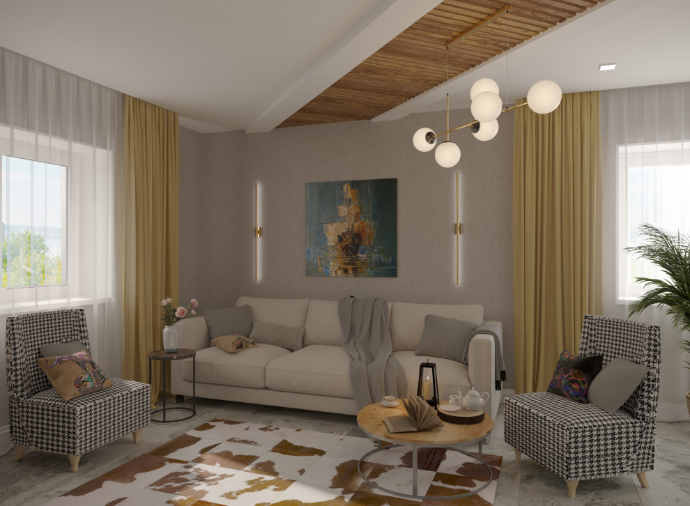 Интерьер жилого домас мансардой,г. Бор