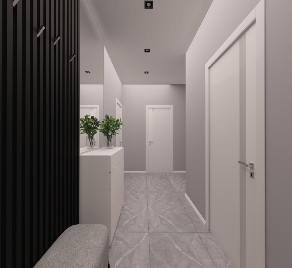 Дизайн прихожей в ЖК "Флотилия", г.Краснодар