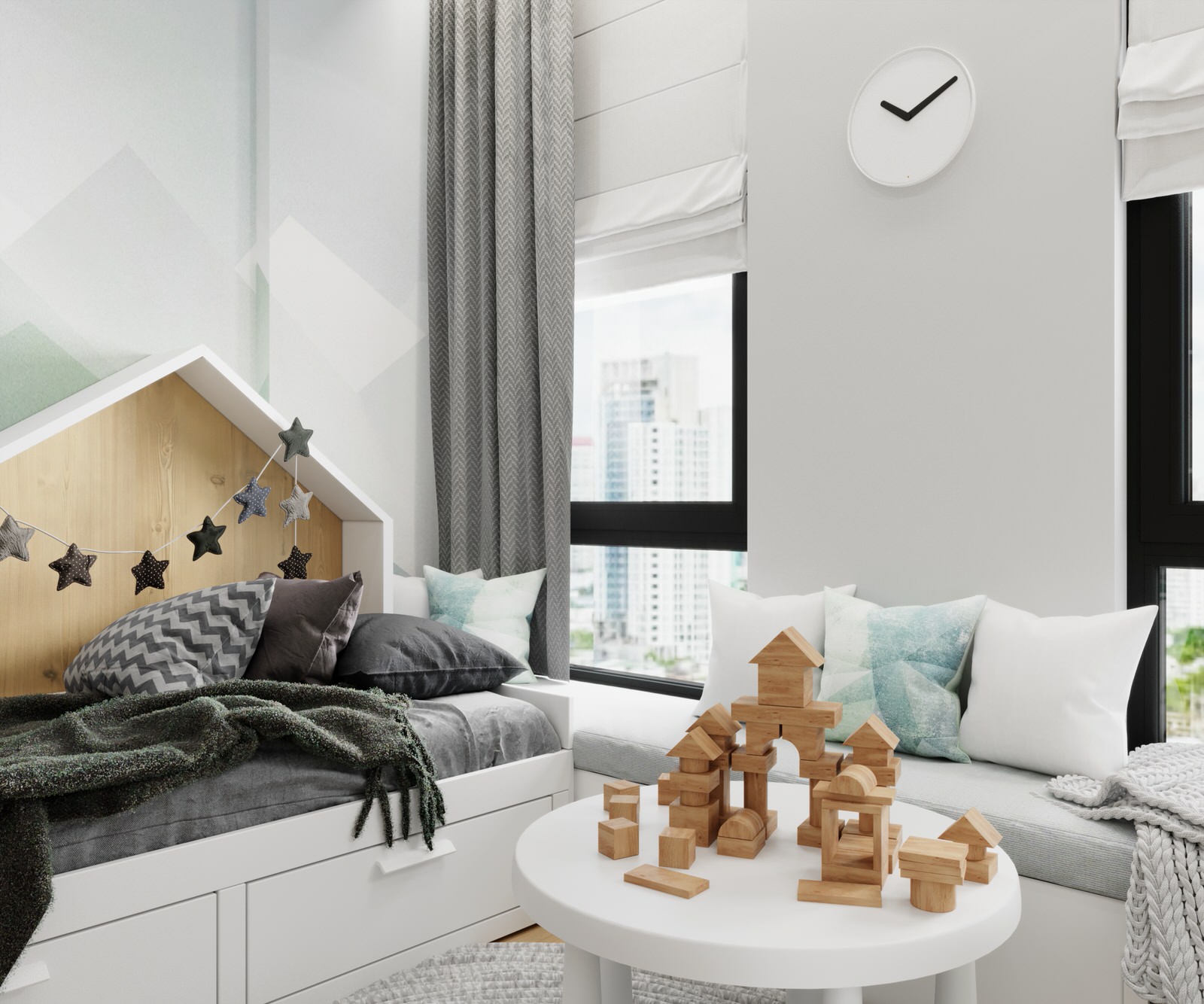 Спальня совмещенная с детской в Химках