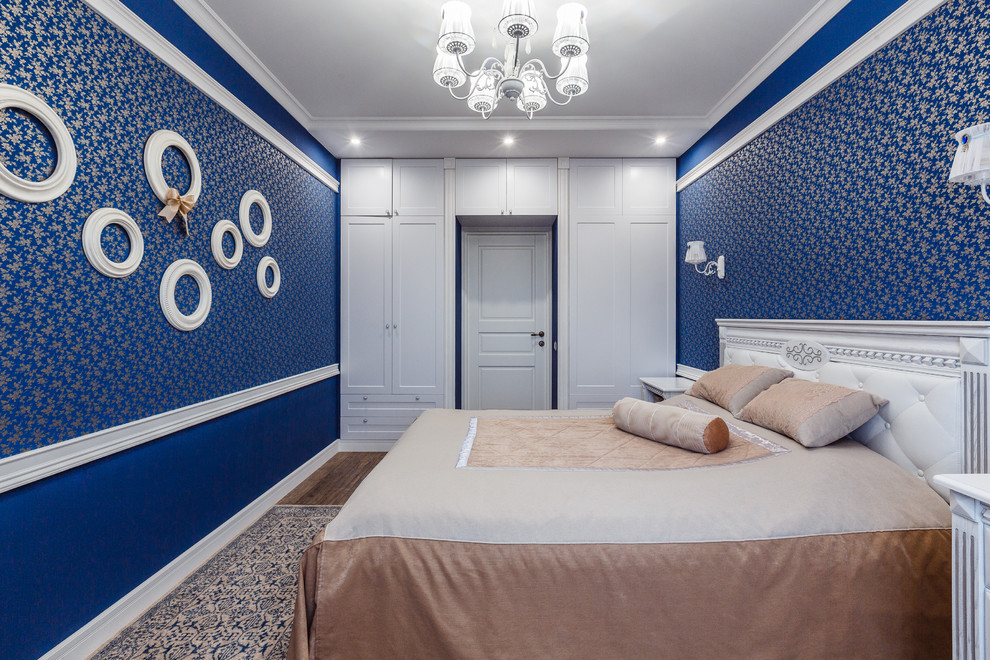 Обложка проекта: Спальня в синем цвете.