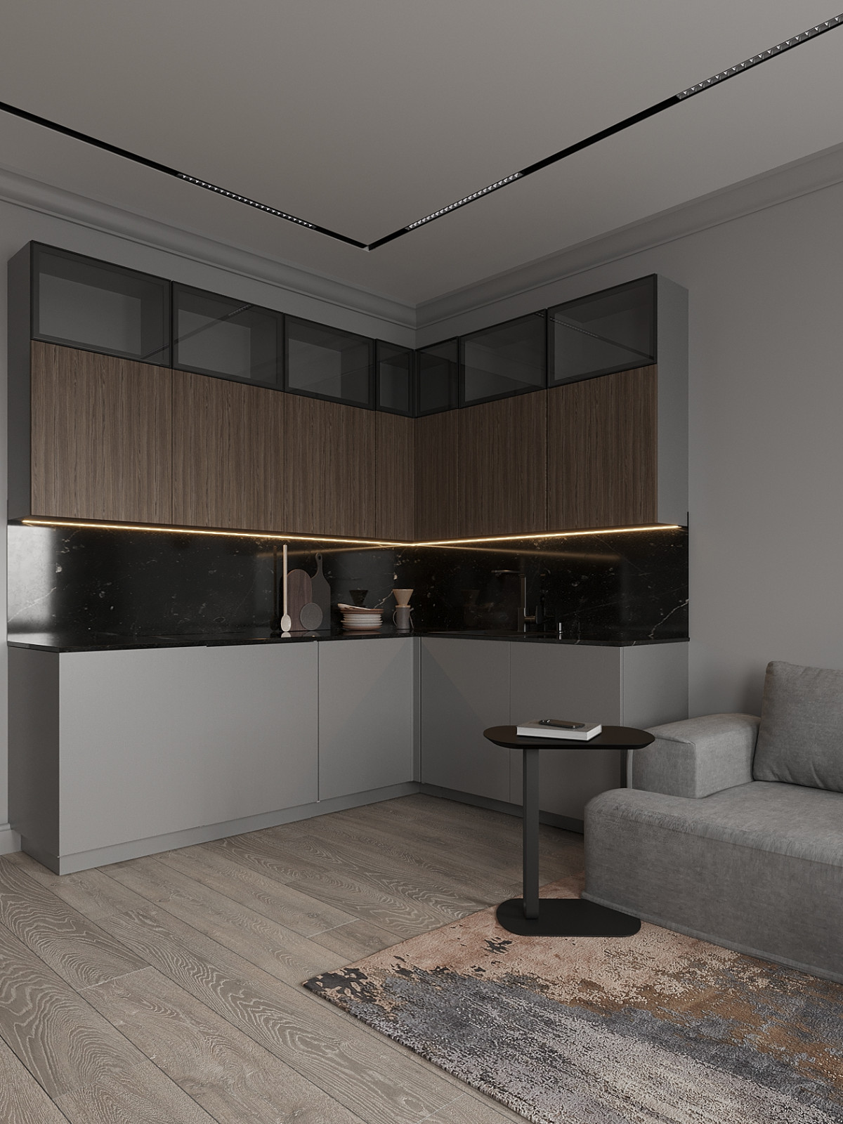 Кухня-гостиная в современном стиле