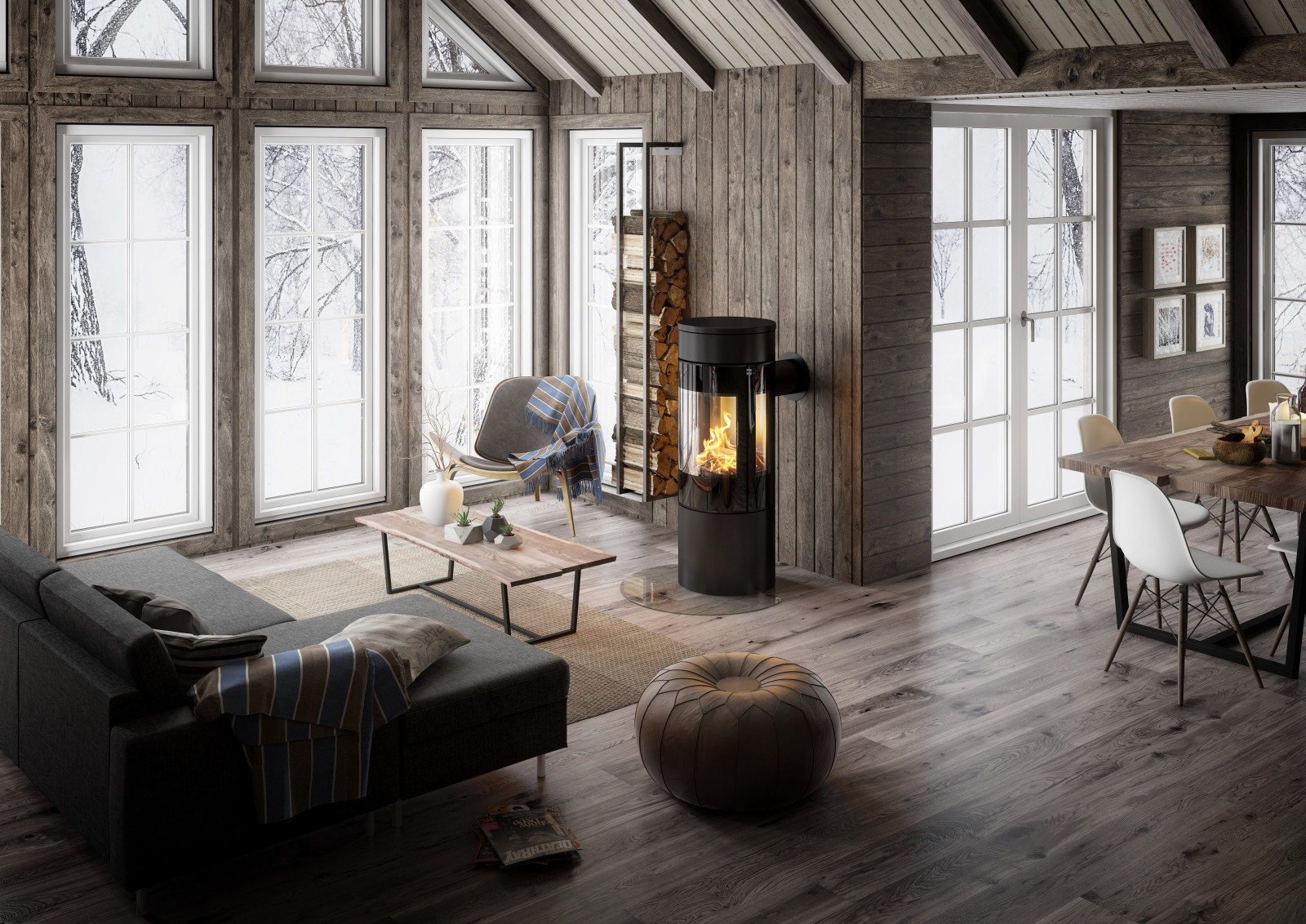 Печь камин RAIS модель VIVA L120